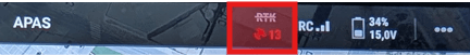 DJI RTK disconnected and deactivated status