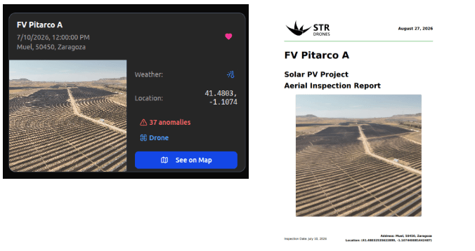 STR Maps portal and final report cover from an RGB image